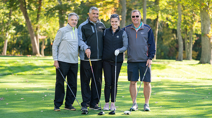 Golf banner - four golfers